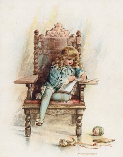 国王爱德华六世写日记（彩色照片） 作者 弗朗西斯·布伦戴奇