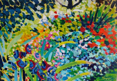 炎热的夏日边界，2015 年（丙烯酸画布） 作者 弗朗西斯·纳格斯