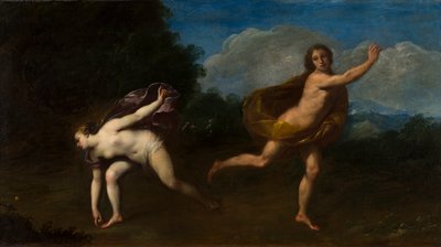 风景中的希波墨涅斯和阿塔兰塔，约 1598-1660 年（布面油画） 作者 Francesco (attr. to) Albani
