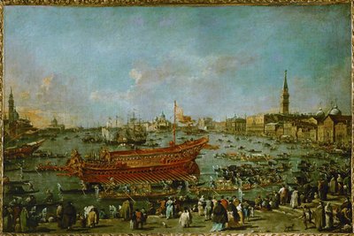 Buccintoro 号驶向丽都... 作者 弗朗西斯科·瓜尔迪（Francesco Guardi）
