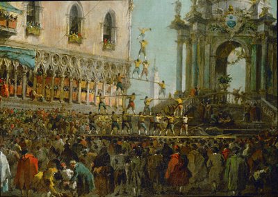 威尼斯的濯足节：均衡器... 作者 弗朗西斯科·瓜尔迪（Francesco Guardi）