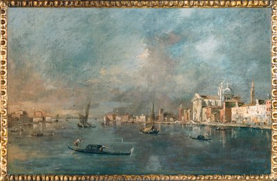 Vue de la Giudecca avec les Zattere - 朱代卡运河和扎特雷河景观 ... 作者 弗朗西斯科·瓜尔迪（Francesco Guardi）