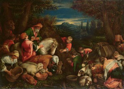 雅各布和拉班在1590年的井 作者 弗朗切斯科·巴萨诺（Francesco Bassano）