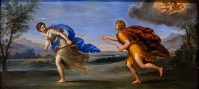 阿波罗和达芙妮c。 1615-1620 作者 Francesco Albani