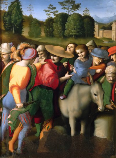 约瑟夫的传说：寻找帽子，1515-1516。 作者 Francesco Bacchiacca