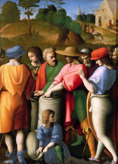 约瑟夫的传说：寻找银帽，1515-1516。 作者 弗朗切斯科·巴基亚卡