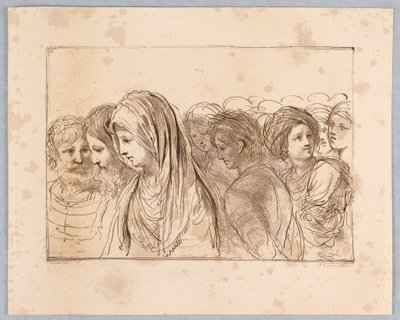 八个头，男人和女人 作者 弗朗切斯科·巴托洛齐（Francesco Bartolozzi）