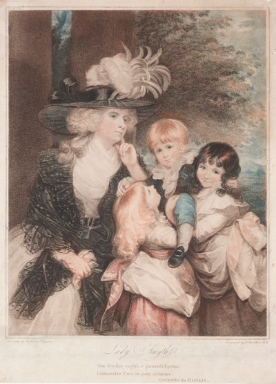 史密斯夫人和她的孩子们，1789年。 作者 Francesco Bartolozzi