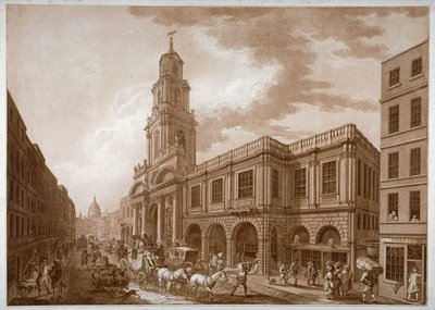 皇家交易所，伦敦市，1788年。                   作者 弗朗切斯科·巴托洛齐（Francesco Bartolozzi）