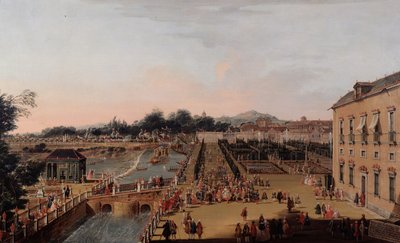 1756年，阿兰胡埃斯花园中的布拉干萨的费迪南德六世和芭芭拉 作者 弗朗西斯科·巴塔廖利