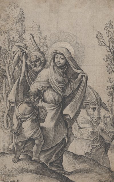 从埃及返回，1595-1623。 作者 弗朗切斯科·布里齐奥（Francesco Brizio）
