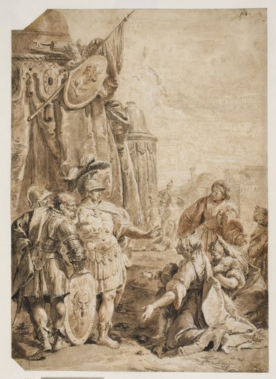 大流士家族跪拜亚历山大大帝 作者 Francesco Fontebasso