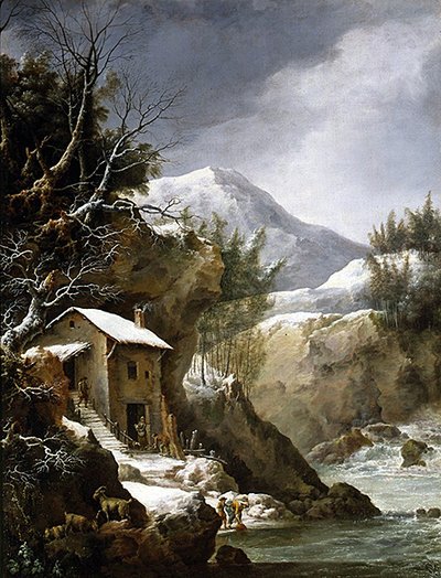 山区的冬景（布面油画） 作者 弗朗切斯科·福斯基（Francesco Foschi）