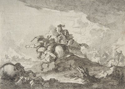 骑兵冲锋，18世纪中后期。 作者 弗朗切斯科·朱塞佩·卡萨诺瓦（Francesco Giuseppe Casanova）