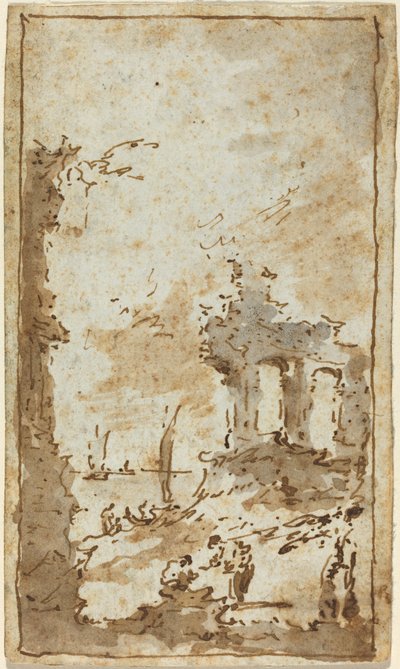 泻湖边的废墟随想曲 作者 弗朗切斯科·瓜迪（Francesco Guardi）