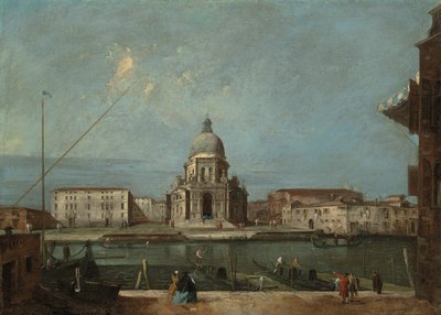 威尼斯大运河与圣母玛利亚教堂的景色 作者 弗朗切斯科·瓜迪（Francesco Guardi）