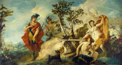 卡罗和乌巴多抵制阿米达仙女的魅力，1750-1755年 作者 安东尼奥·瓜迪