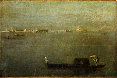 Gondola on the lagoon Painting by Francesco Guardi (1712-1793) 1780 approx. Sun. 25x38 cm Milan, Museo Poldi Pezzoli 作者 弗朗切斯科·瓜迪（Francesco Guardi）