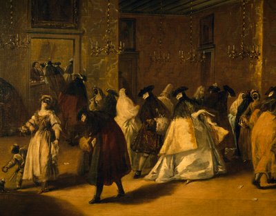 减少的人（蒙面的威尼斯人 作者 弗朗切斯科·瓜迪（Francesco Guardi）