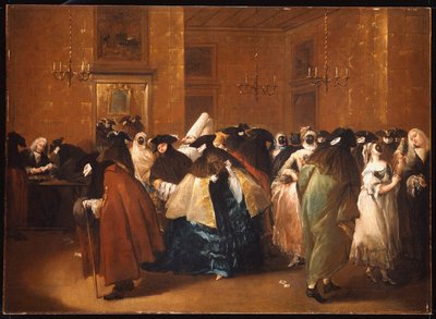 威尼斯里多托嘉年华服装的女士们先生们 作者 弗朗切斯科·瓜迪（Francesco Guardi）