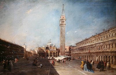 圣马可广场（布面油画） 作者 弗朗切斯科·瓜迪（Francesco Guardi）