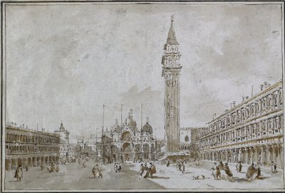 圣马可广场，威尼斯，1780年代。 作者 弗朗切斯科·瓜迪（Francesco Guardi）