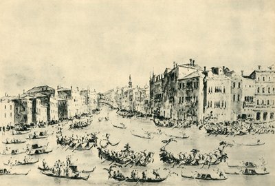 1943年中叶，威尼斯大运河上的帆船赛，1943年。 作者 弗朗切斯科·瓜迪（Francesco Guardi）