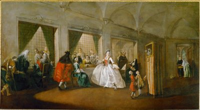 威尼斯圣扎卡里亚修女会的会客厅（布面油画） 作者 弗朗切斯科·瓜迪（Francesco Guardi）