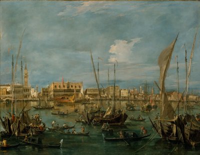 Bacino di San Marco的威尼斯，约1765年（布面油画） 作者 弗朗切斯科·瓜迪（Francesco Guardi）