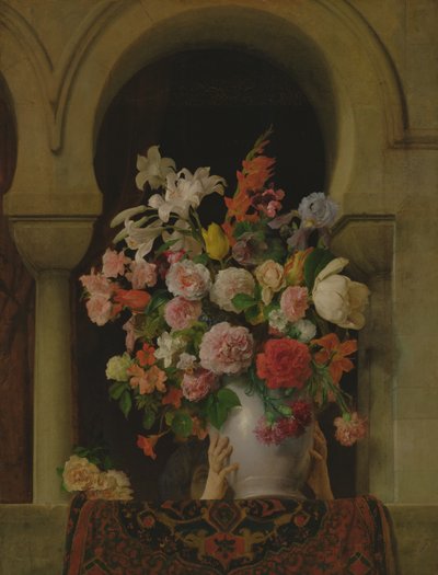 1881年在后宫的窗户上的花瓶 作者 弗朗切斯科·海耶兹（Francesco Hayez）