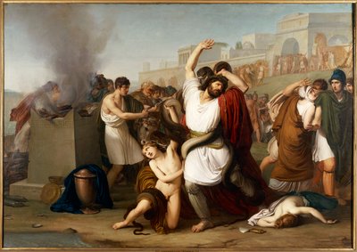 意大利，米兰，特洛伊神父拉奥孔的绘画 作者 Francesco Hayez