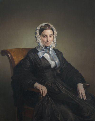 特蕾莎·曼佐尼·博里的肖像打印 作者 弗朗切斯科·海耶兹（Francesco Hayez）