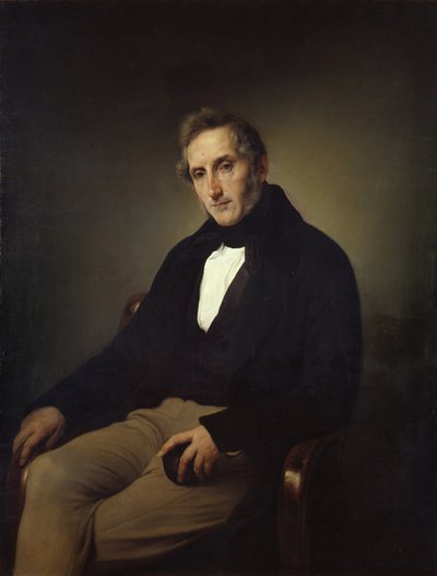 诗人亚历山德罗·曼佐尼（1785-1873）的肖像 作者 弗朗切斯科·海耶兹（Francesco Hayez）