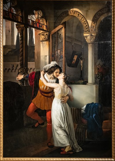 罗密欧对朱丽叶的最后一吻 作者 弗朗切斯科·海耶兹（Francesco Hayez）