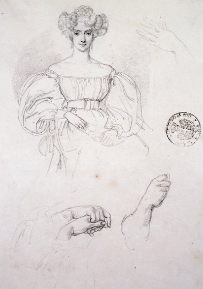 女性肖像研究 作者 弗朗切斯科·海耶兹（Francesco Hayez）