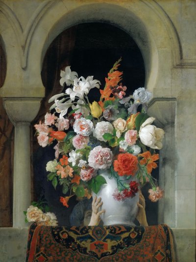 后宫窗上的花瓶，1881年。 作者 弗朗切斯科·海耶兹（Francesco Hayez）