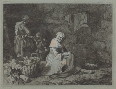 一所房子的内部，1763年。 作者 弗朗切斯科·伦敦尼奥（Francesco Londonio）