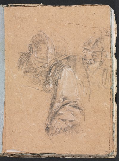维罗纳素描本：士兵第73页，1760年。 作者 弗朗切斯科·洛伦兹（Francesco Lorenzi）