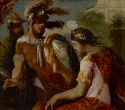 里纳尔多和镜盾，c.1650-55（铜上油） 作者 弗朗切斯科·马菲（Francesco Maffei）