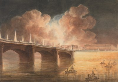 布鲁梅尔18日在巴黎举行的和平庆典。桥和协和广场，1801-2年 作者 让·弗朗索瓦·萨布尔特