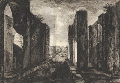 庞贝城的内部景观，来自《庞贝古城》，第一卷，Ant...，1804年。 作者 弗朗切斯科·皮拉内西（Francesco Piranesi）