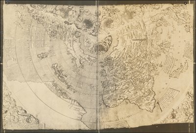 1506 年康塔里尼-罗塞利世界地图 作者 弗朗切斯科·罗塞利（Francesco Rosselli）