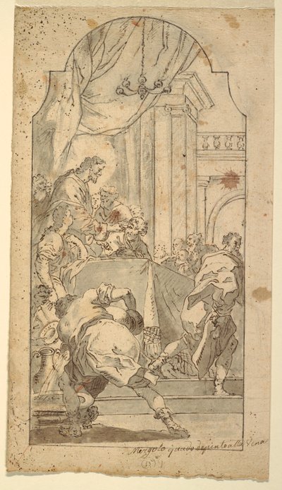 绘画，《最后的晚餐》，1746-86 年 作者 弗朗切斯科·萨维里奥·梅高洛