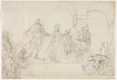 所罗门与示巴女王的会面 作者 弗朗切斯科·索利米娜（Francesco Solimena）