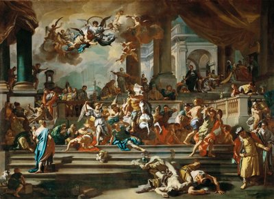 从圣殿驱逐Heliodorus 作者 弗朗切斯科·索利米娜（Francesco Solimena）