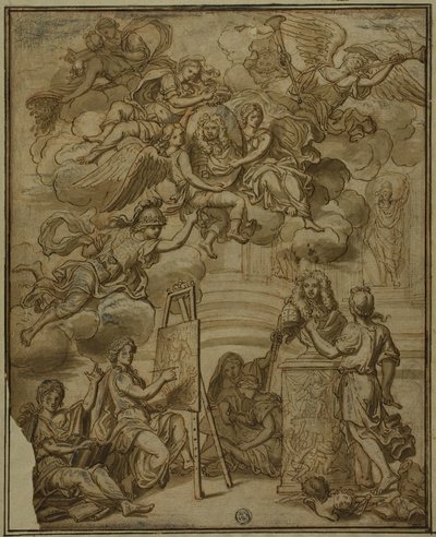 带那不勒斯总督肖像的扉页 作者 弗朗切斯科·索利米娜（Francesco Solimena）