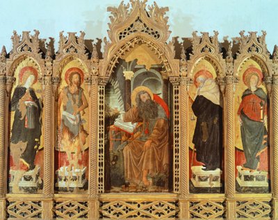 《拉扎拉多联画》，约 1452 年，由 Francesco Squarcione (1397-1468) 创作，面板蛋彩画 作者 弗朗切斯科·斯夸西奥内