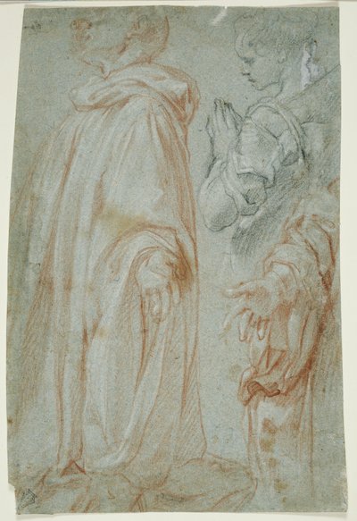 1607年，由女性圣人和圣西尔维斯特·古萨里尼（San Silvestro Gozzalini）为复活的基督所崇拜的三篇研究 作者 弗朗切斯科·范尼（Francesco Vanni）