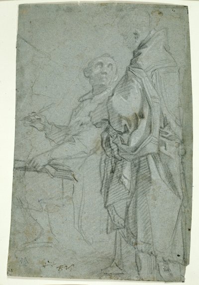 两位传教士：《圣礼之争研究》，1606-10年 作者 弗朗切斯科·范尼（Francesco Vanni）
