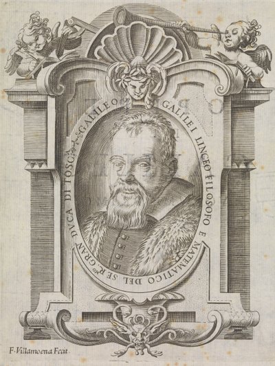 伽利略-伽利莱（1564-1642 年），约 1656 年（版画） 作者 弗朗切斯科·比利亚梅纳（Francesco Villamena）